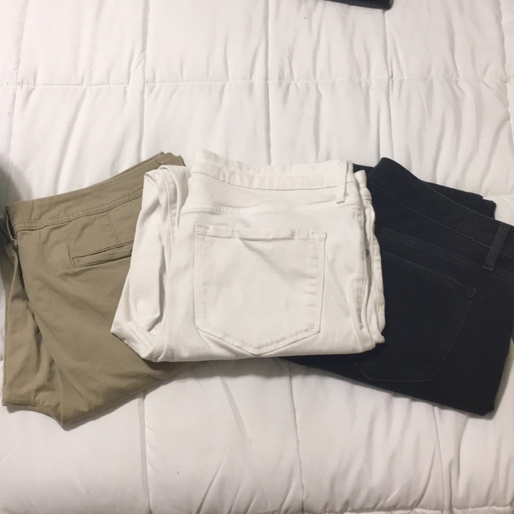 Jeans and khaki pants